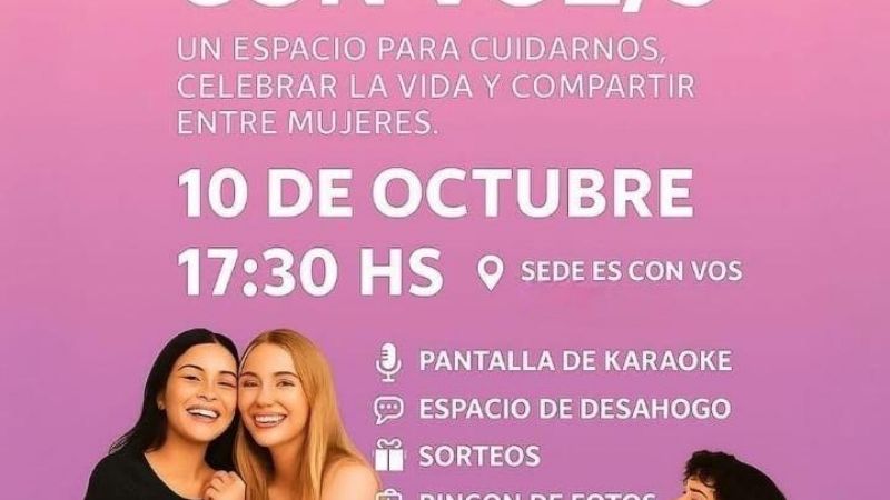 Invitan al encuentro “Mujeres con Voz/s” en el marco del Octubre Rosa