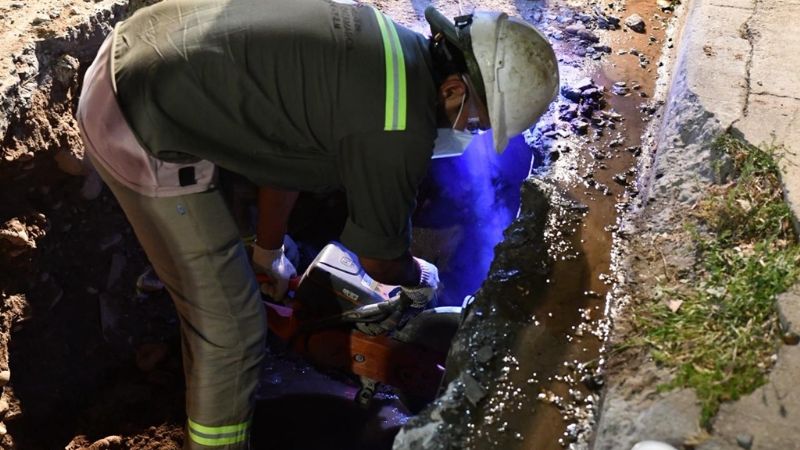 A raíz de la rotura de un caño, continúan los problemas con el servicio de agua