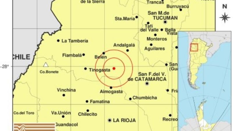 Fuerte sismo sacudió el oeste catamarqueño