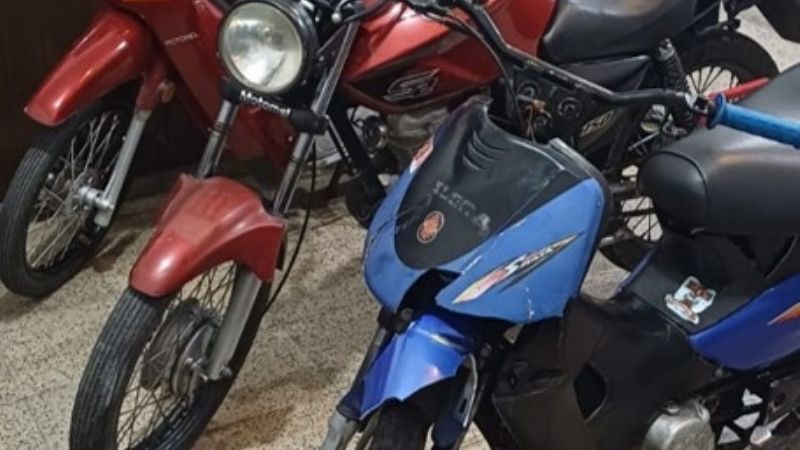 Cinco motos retenidas en un control