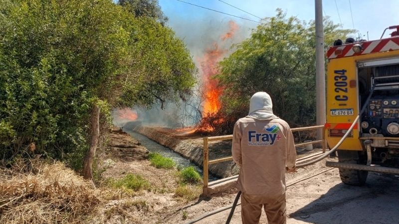 Controlaron un incendio forestal en Fray Mamerto Esquiú