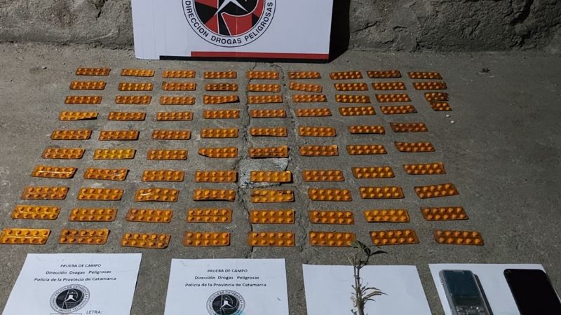 Contra el narcomenudeo: secuestraron droga y casi 1000 comprimidos de Clonazepam