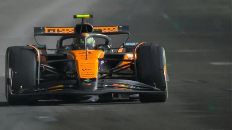 Norris con la pole y Colapinto 15° en Las Vegas