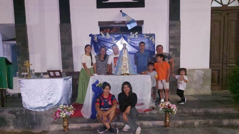 La virgen del valle recorrió San Antonio de la Paz en una emotiva caravana comunitaria