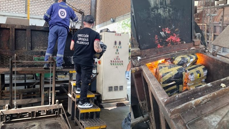 Quemaron droga incautada por la policía