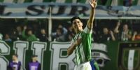 SEPÚLVEDA festejando su gol pra Banfield, en la victoria del 