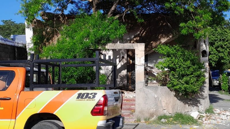Explosión y derrumbe en una vivienda de la Capital