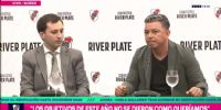 Gallardo acordó su renovación con River hasta diciembre del 2026, con el  nuevo presidente “Millonario”, Stefano Di Carlo (Izq.).