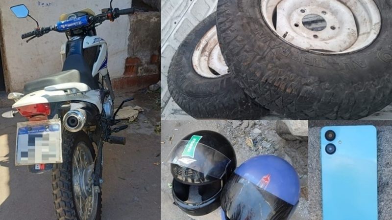 Recuperan una motocicleta y otros elementos sustraídos