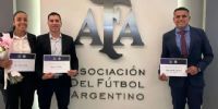 OLEA, SALCEDO Y CHAZAMPI con sus respectivos certificados, que los acreditan como árbitros de la AFA.