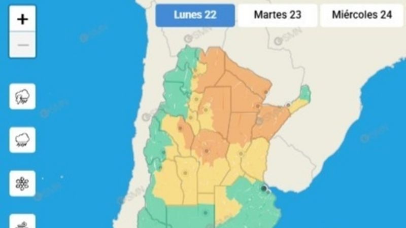Alerta por tormentas en gran parte del país
