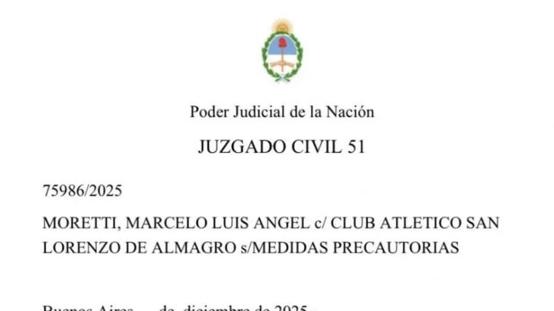 Revés para Moretti en el "culebrón" de San Lorenzo