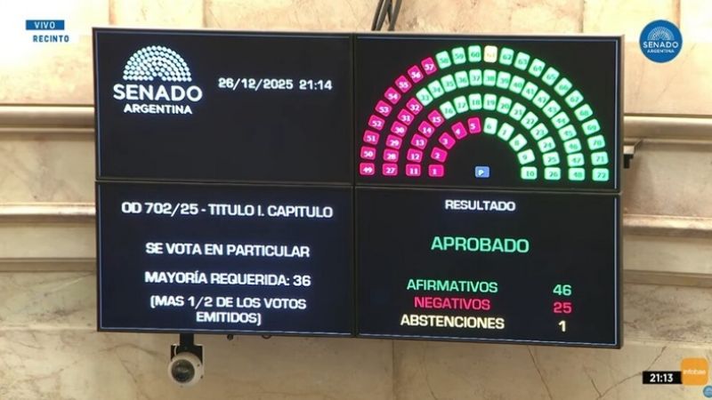 El Senado aprobó en general el Presupuesto 2026