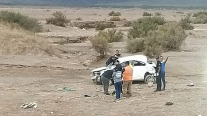 Violento vuelco en la Ruta Nacional 60 entre Fiambalá y Tinogasta