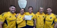 Gerónimo (PF), Rodríguez (AT), Úbeda (DT), Aquino (PF) y Muñoz (EA), el defintivo cuerpo técnico Boca. 
