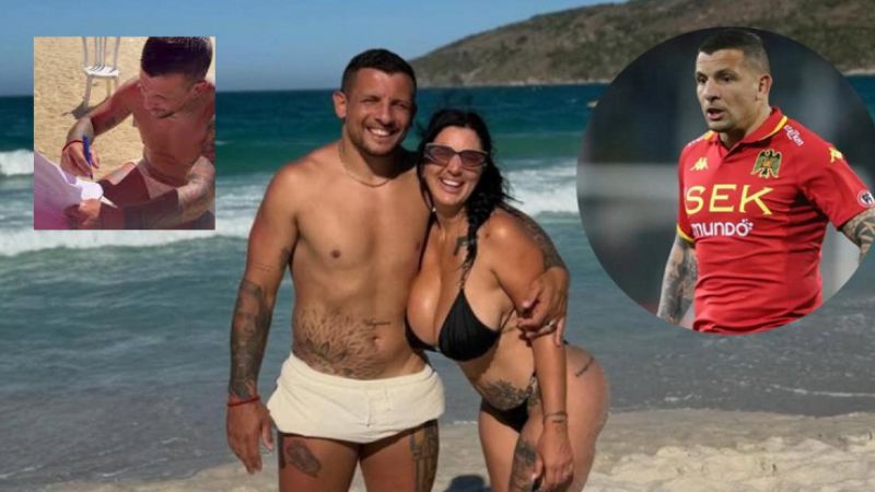 "El Loco" Vecchio firmó su contrato en la playa