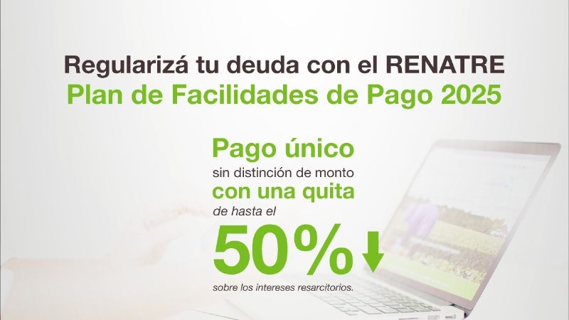 El RENATRE lanzó un nuevo plan de pago para regularizar deudas de la Seguridad Social