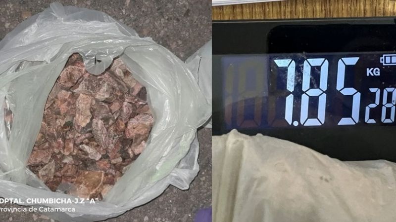 Secuestran casi 8 kilos de rodocrosita