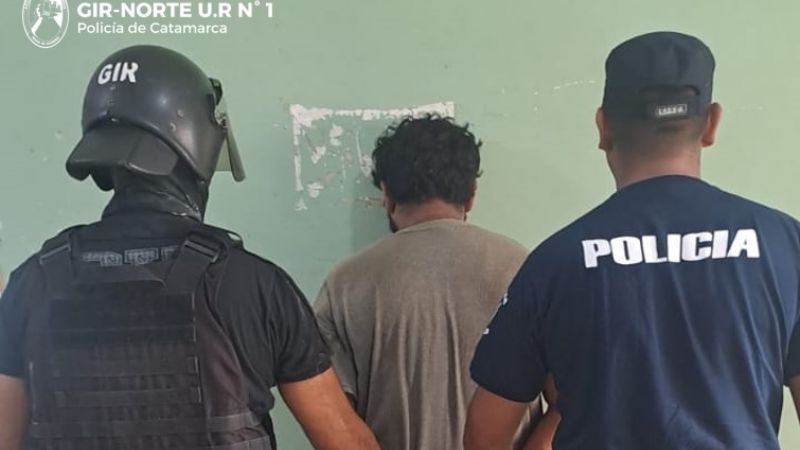 Policías aprehendieron a un hombre y secuestraron un arma blanca