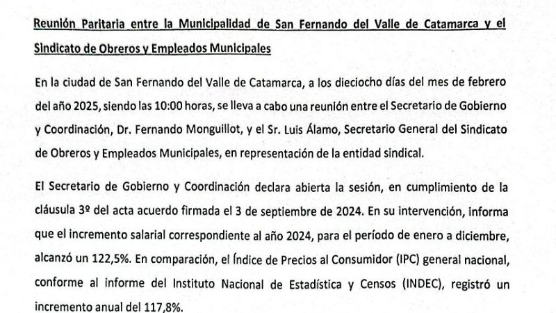 El SOEM rechazó aumento salarial propuesto por la Capital
