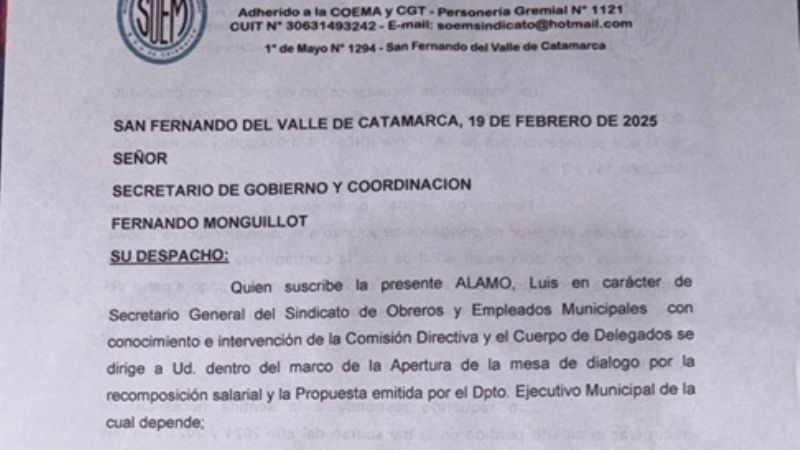 El SOEM pide un 20% de aumento para municipales