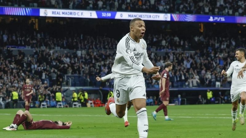 Hat-trick de Mbappé en goleada del Madrid al City