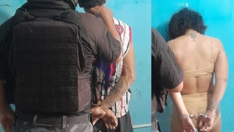 Pareja detenida por agredir a policías