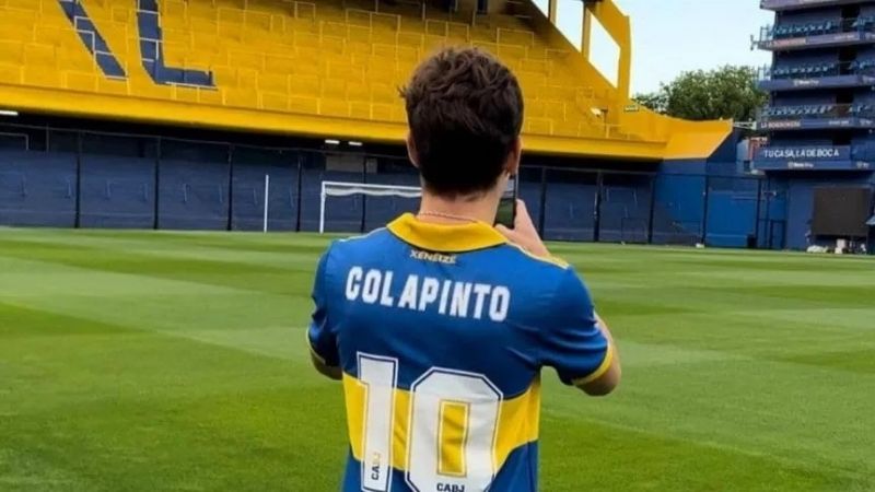 Palo de Colapinto a Cavani: “Hasta yo la metía”