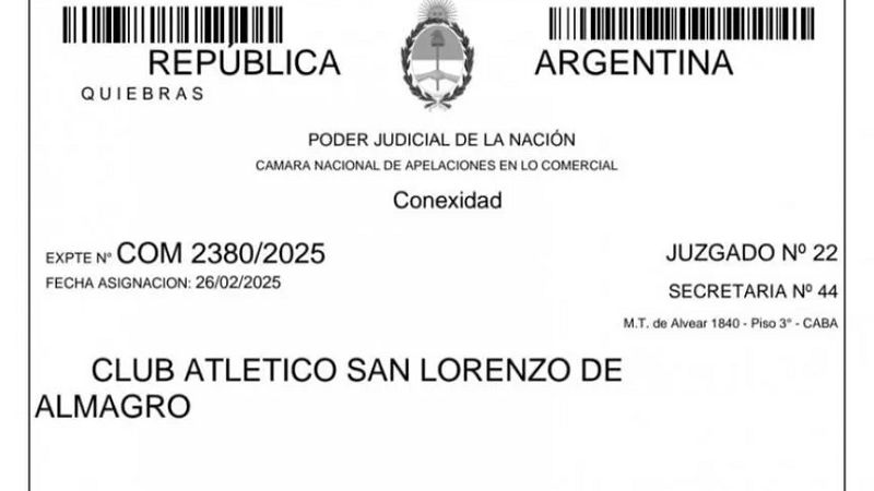 Por los Pittón piden la quiebra de San Lorenzo