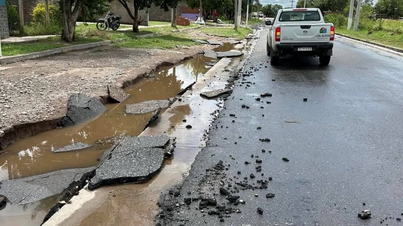 Fuerte tormenta azota localidades y causa daños en la ruta N° 27