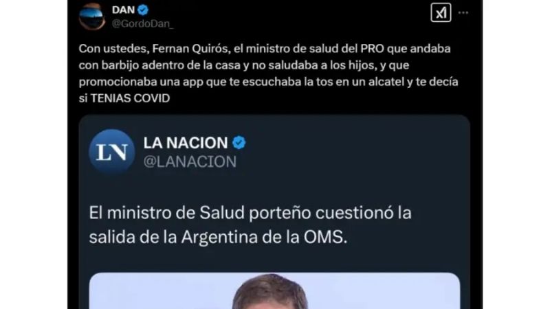 El ministro porteño de Salud criticó la salida de la OMS