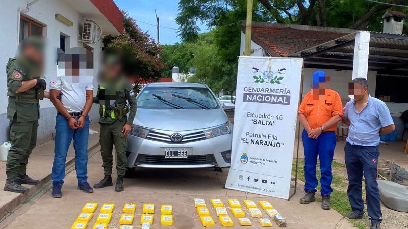 Gendarmería Nacional incauta más de 28 kilos de cocaína en un operativo en Salta