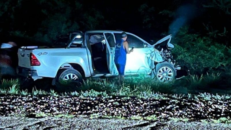 Volcó una camioneta en el límite con La Rioja