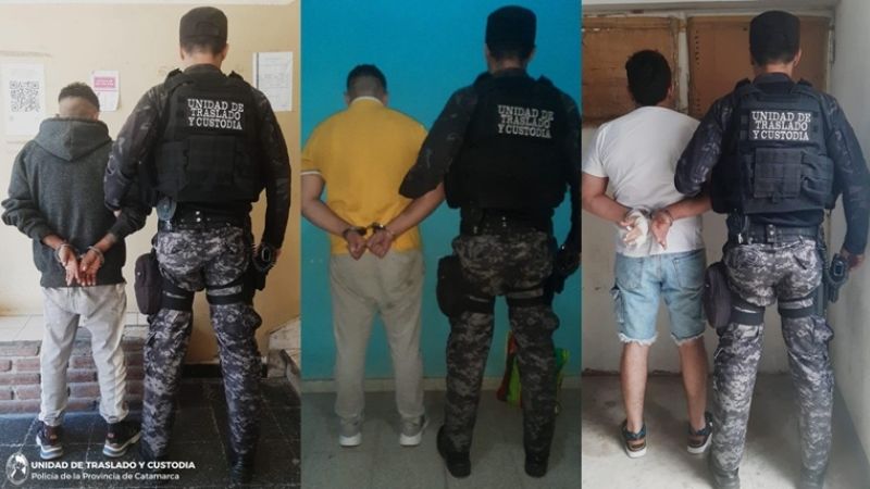 Tres detenidos fueron trasladados al Servicio Penitenciario