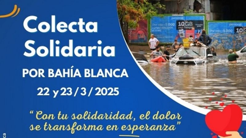 Colecta solidaria por los hermanos de Bahía Blanca
