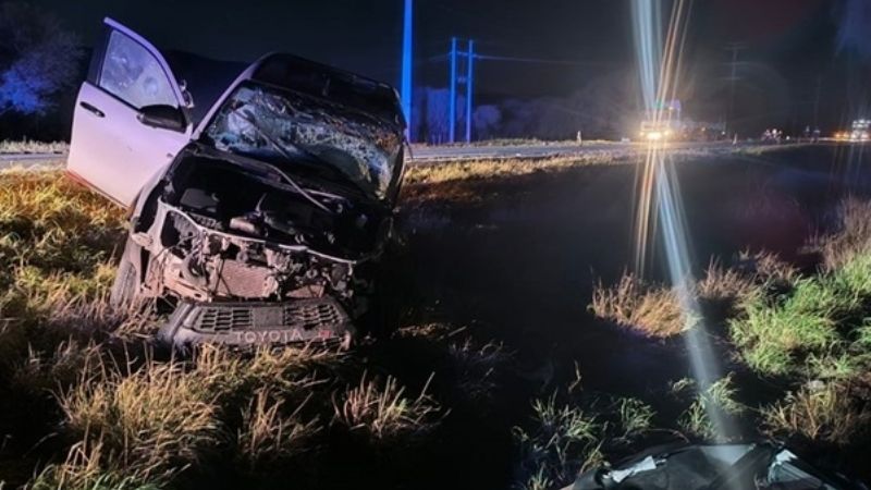 Tremendo choque con un camión