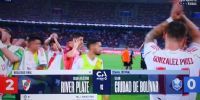GONZÁLEZ PIRES abrió el marcador en favor de River, frente a Ciudad Bolivar, por la Copa Argentina.