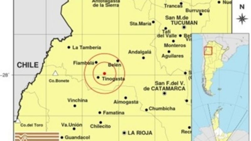 Sismo en el Oeste catamarqueño