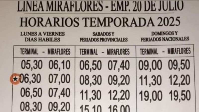 Más quejas de la línea de transporte público a Miraflores