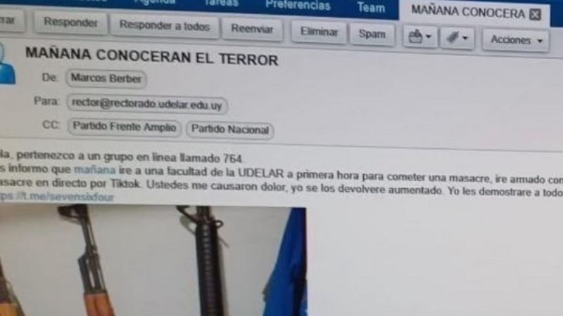 Facultades de Uruguay cerraron tras recibir mail con amenaza de “masacre”