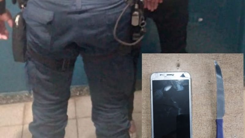 Aprehenden a un joven que robó un celular tras amenazar con un cuchillo a su víctima
