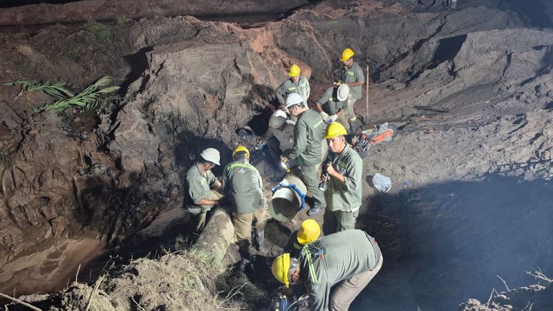 Finalizó con éxito la reparación de la cañería en el Río del Valle