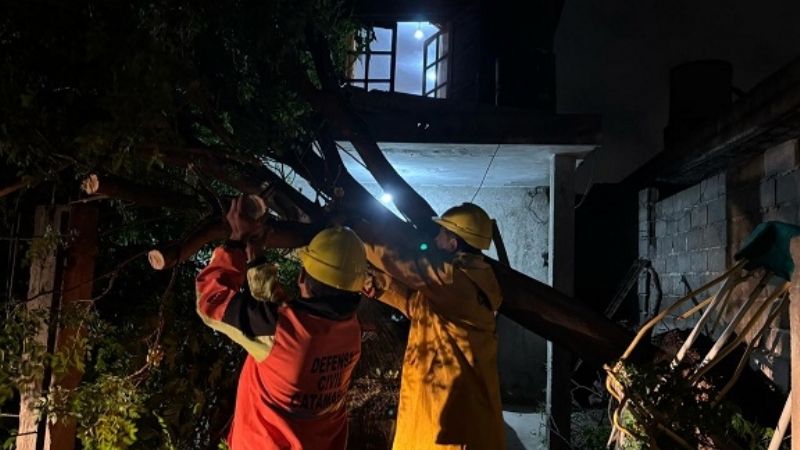 El Gobierno informó que por la tormenta realizaron más de 40 intervenciones