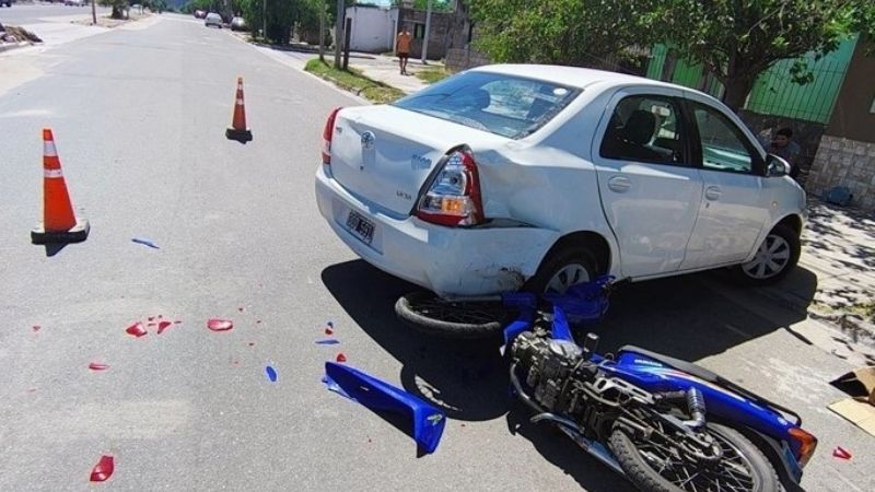 Nena lesionada en un choque