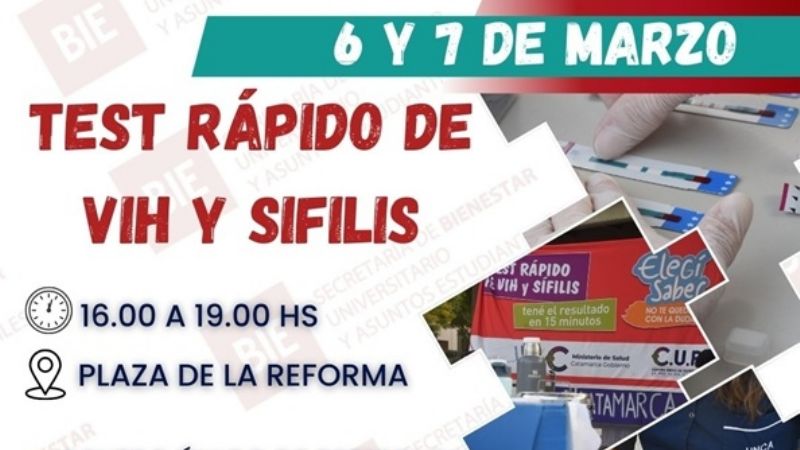 Test rápido de VIH y Sífilis en la UNCA