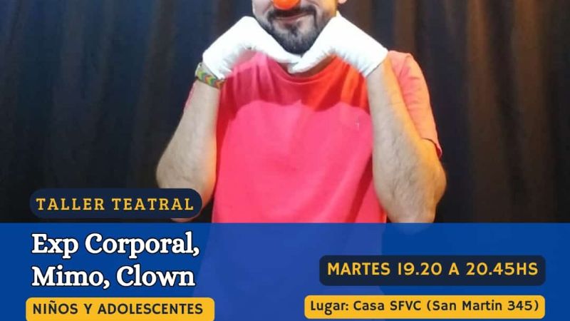 Inician los talleres de teatro, expresión corporal, mimo y clown en la Casa SFVC