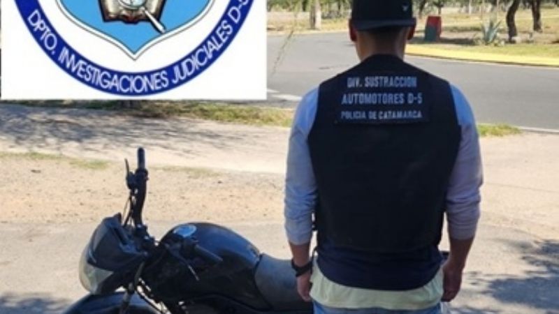 Una motocicleta adulterada fue puesta a disposición de la Justicia