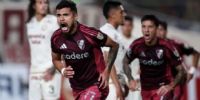 EL CHILENO DÍAZ fue clave en River, defendiendo con firmeza y conviriendo el gol del triunfo en Perú.