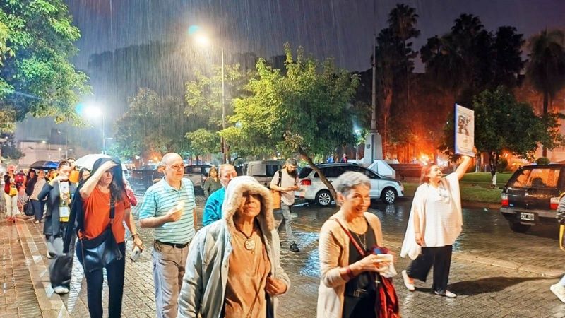 Los comunicadores  sociales hicieron su peregrinación