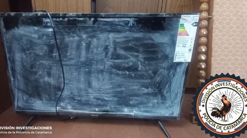 Policías recuperaron un televisor y un parlante robados